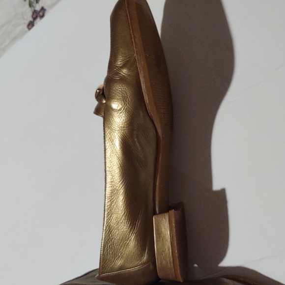 Stuart Weitzman Gold Loafers - Picture 5 of 13